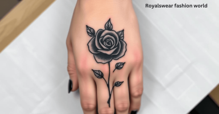 Black Rose Hand Tattoo