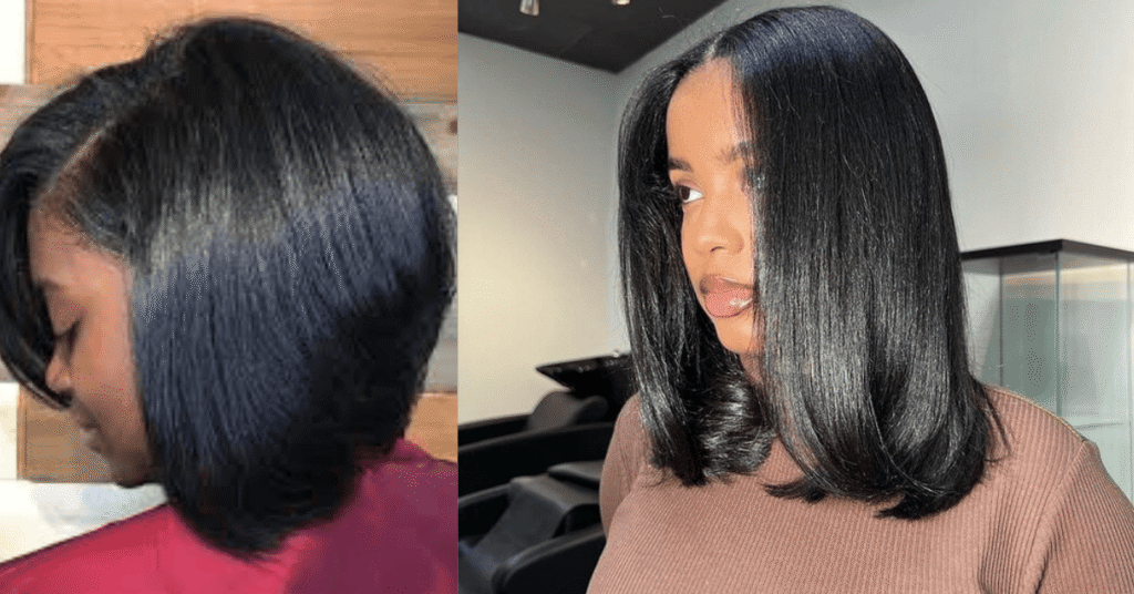 Classy Short Silk Press Hair for Women