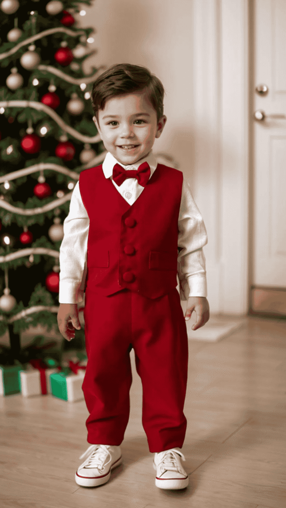 Red Velvet Baby Outfit