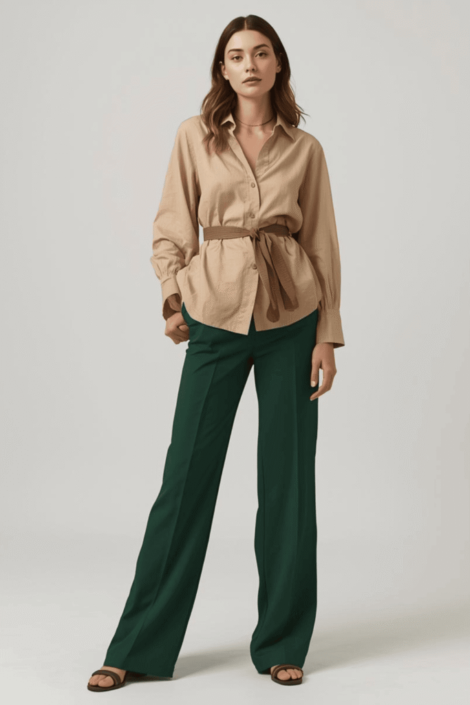 With Beige, Tan, or Nude Tops